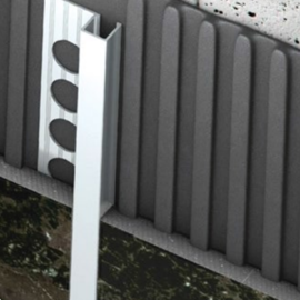 Aluminum Wide Edge Tile End Profile