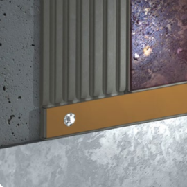 Copper Border with Stainless Steel (inox) Stone